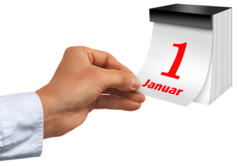 Gesture series: hand tears off calendar page.