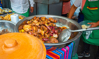 traditional Bolivian food in celebration of the entire culture and traditions of the Bolivian...