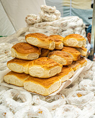 traditional Bolivian pastries at the festival Bolivian community