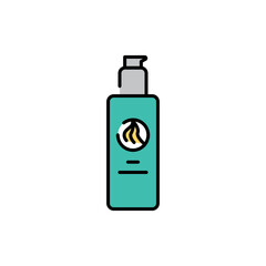 Hair emulsion color line icon. Pictogram for web page