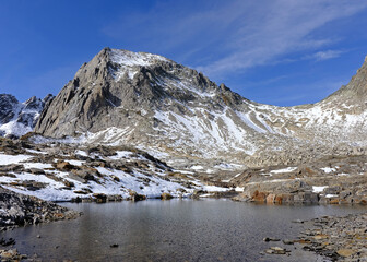Alpine lake scene in Switzerland