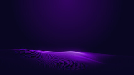 Abstract dot blue purple gradient wave texture technology background.