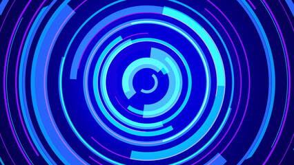 Abstract circle blue future technology background.