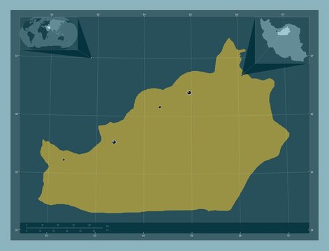 Semnan, Iran. Solid. Major cities