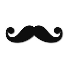 Fototapeta premium Mustache icon isolated on white background.