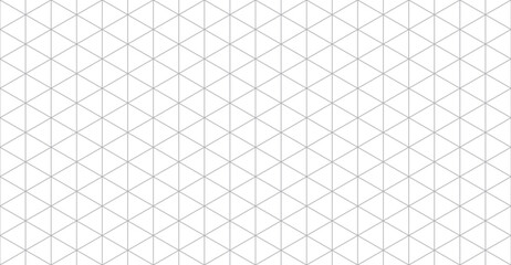Isometric grid seamless pattern. Triangle graph paper. Hexagonal and triangular geometric shapes. Abstract texture for decorations, banners or books.
