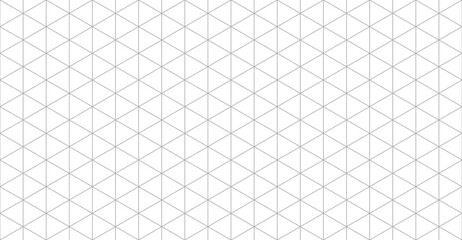 Isometric grid seamless pattern. Triangle graph paper. Hexagonal and triangular geometric shapes. Abstract texture for decorations, banners or books.