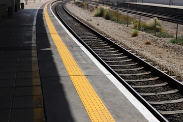 Railroad Tracks and Railway Cars in Israel.