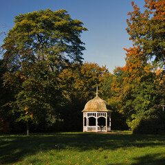 Pavillion im Johanna Park in Leipzig, Sachsen, Deutschland