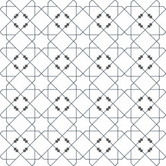 Islamic seamless pattern. Geometric ornaments based on traditional arabic art. Oriental muslim mosaic. Turkish, Arabian, Moroccan design on a white background. Mosque decoration element.