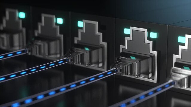 communication technology of big data 3d rendered