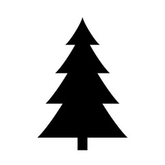 Coniferous tree icon. Evergreen pine, fir or spruce tree. Vector Illustration