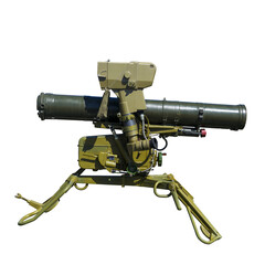 Anti tank rocket launcher isolated on white.