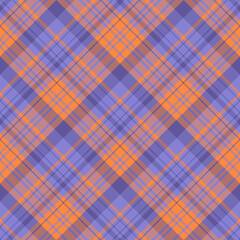 Seamless pattern in simple orange and violet colors for plaid, fabric, textile, clothes, tablecloth and other things. Vector image. 2
