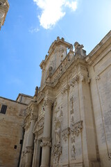 Fototapeta na wymiar Cattedrale di Maria Santissima Assunta e Sant'Oronzo in Lecce, Italy