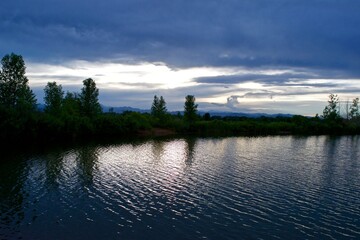 Evening at St. Vrain State Park, Colorado, USA
