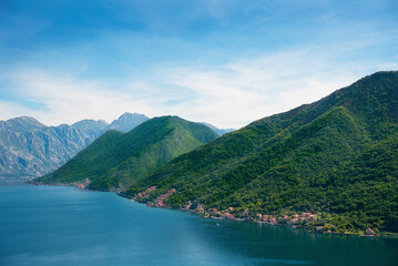 Fototapeta na wymiar Bay of Kotor mountain view