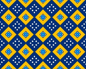 Oriental ethnic geometric seamless Tile pattern made with various traditional elements style design