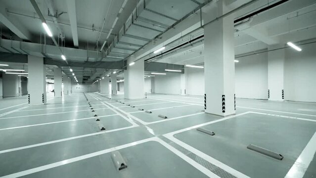 empty underground parking lot 