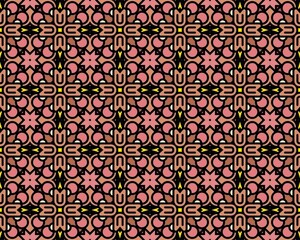 Oriental ethnic geometric seamless Tile pattern made with various traditional elements style design