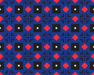 Fototapeta na wymiar Oriental ethnic geometric seamless Tile pattern made with various traditional elements style design