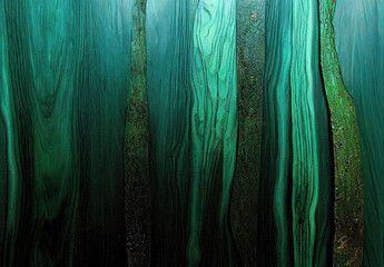 Modern emerald green wood background. Digital illustration