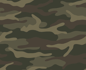 Fototapeta premium Full seamless camouflage texture skin pattern vector for military textile. Usable for Jacket Pants Shirt and Shorts. Army camo masking design for hunting fabric print and wallpaper. 