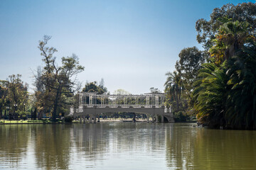 Fototapeta na wymiar El Rosedal Rose Park at Bosques de Palermo (Palermo Woods) - Buenos Aires, Argentina