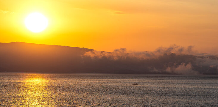 sunset at the lake Sevan