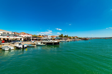 BALIKESIR, TURKEY - SEPTEMBER 5, 2022: CUNDA ISLAND (Alibey Island) beautiful landscape with blue sky. Ayvalik, Balikesir, Turkey.