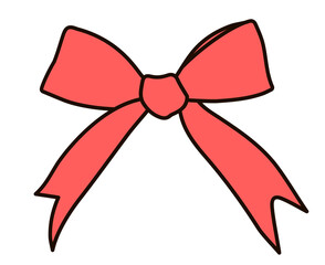 red ribbon bow