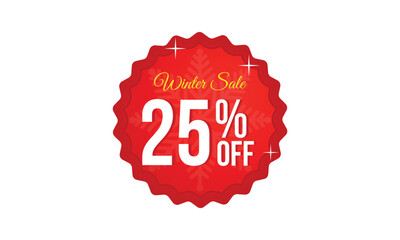 Winter up to 25 percent off sale, 25 percent winter sale offer