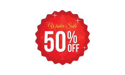 Winter up to 50 percent off sale, 50 percent winter sale offer