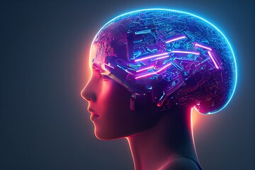 Obraz premium artificial intelligence by artificial intelligence - this image was created by Ai image-generation software using a neural network and the prompt 