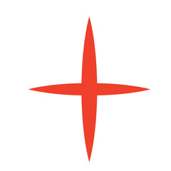 Christmas star. Vector illustration in vintage retro style