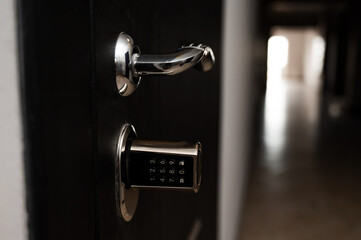 Door to the apartment with a combination lock. Keyless entry. 