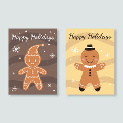Christmas Cards Cookies and Gingerbread Man