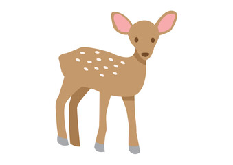 シンプル可愛い子鹿のイラスト