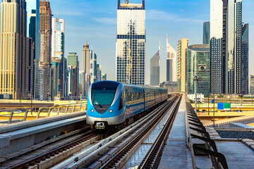Metro railway in Dubai