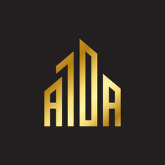 initial letters apartment building hotel real estate logo