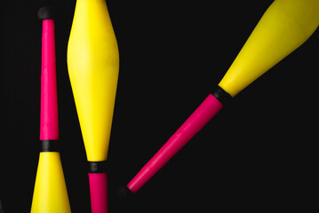 Clubs are one of the three most popular props used by jugglers, A typical club is in the range of 50 centimetres  long, weighs between 200 and 300 grams