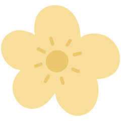 Cute Flower Doodle Element for Decoration