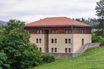 Fototapeta na wymiar Tršić, Serbia - July 09, 2022: Educational and cultural center 