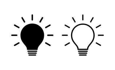 Lamp icon vector for web and mobile app. Light bulb sign and symbol. idea symbol.