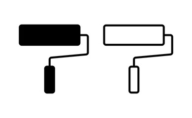 Paint icon vector for web and mobile app. paint brush sign and symbol. paint roller icon vector