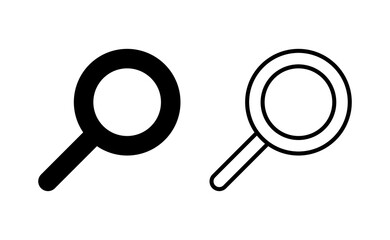 Search icon vector for web and mobile app. search magnifying glass sign and symbol