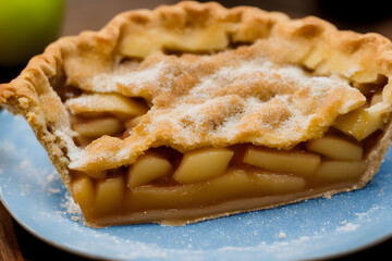 a picture of apple pie, healthy dessert, baked food, sweet and sugary