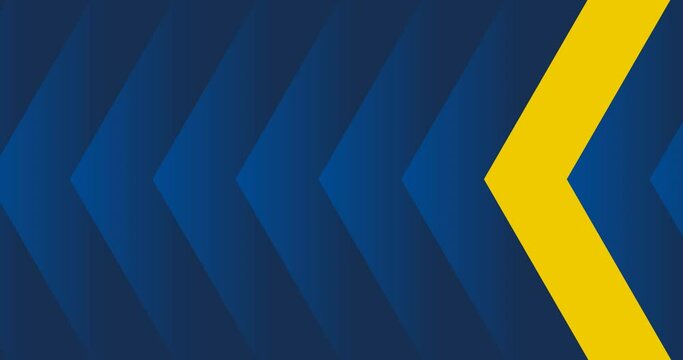 blue and yellow sideways arrow direction background animation