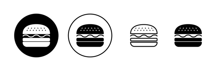 Burger icon vector. burger sign and symbol. hamburger