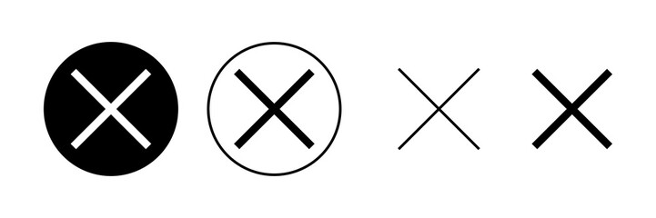 Close icon vector. Delete sign and symbol. cross sign